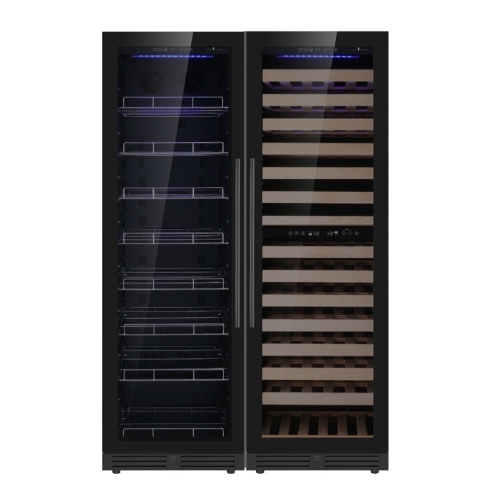 Upright Wine & Beverage cooler Combo With Triple Temp. Zones