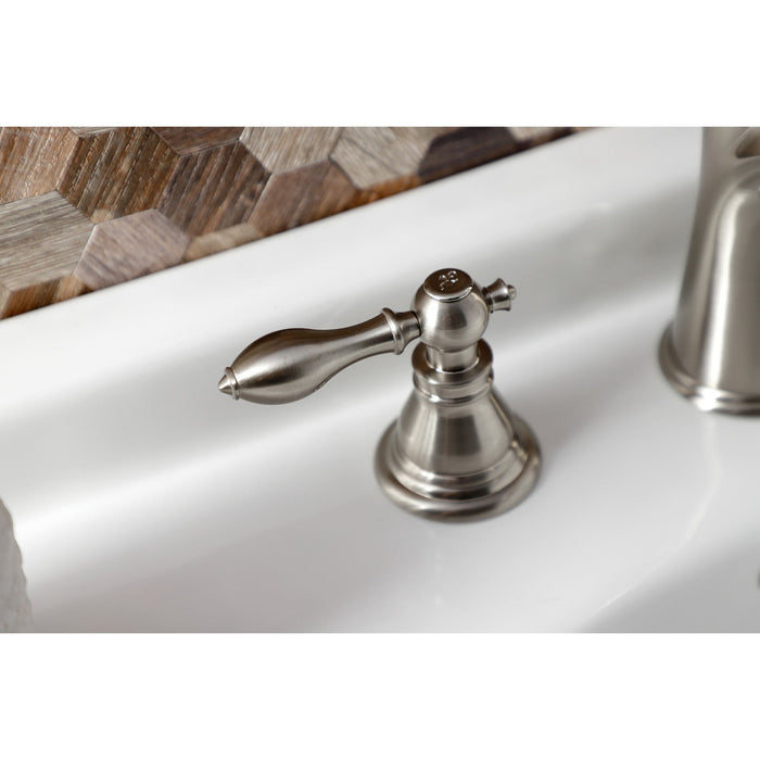 American Classic KB7968ACL Two-Handle 3-Hole Deck Mount Widespread Bathroom Faucet with Pop-Up Drain, Brushed Nickel