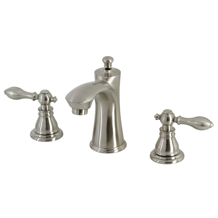 American Classic KB7968ACL Two-Handle 3-Hole Deck Mount Widespread Bathroom Faucet with Pop-Up Drain, Brushed Nickel
