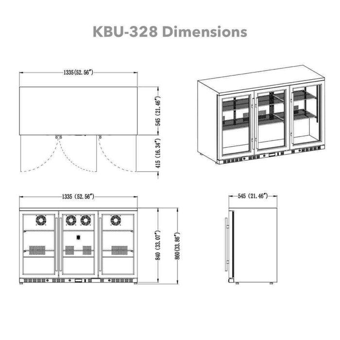 53-Inch Outdoor Beverage Refrigerator