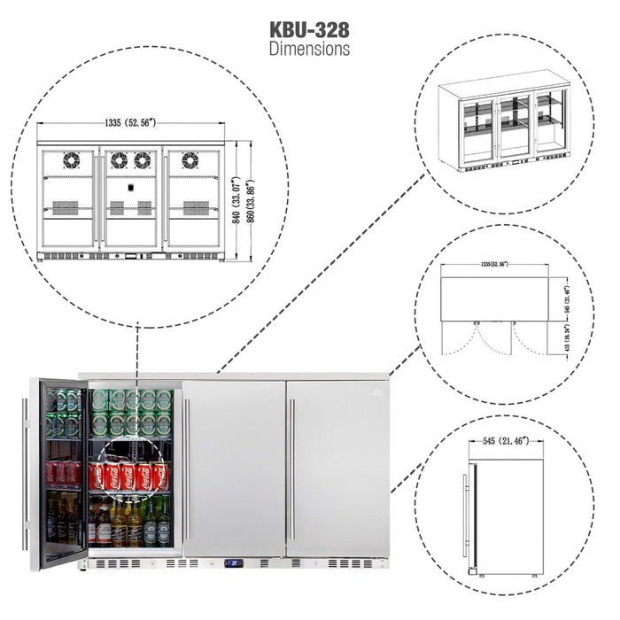 53-Inch Outdoor Beverage Refrigerator