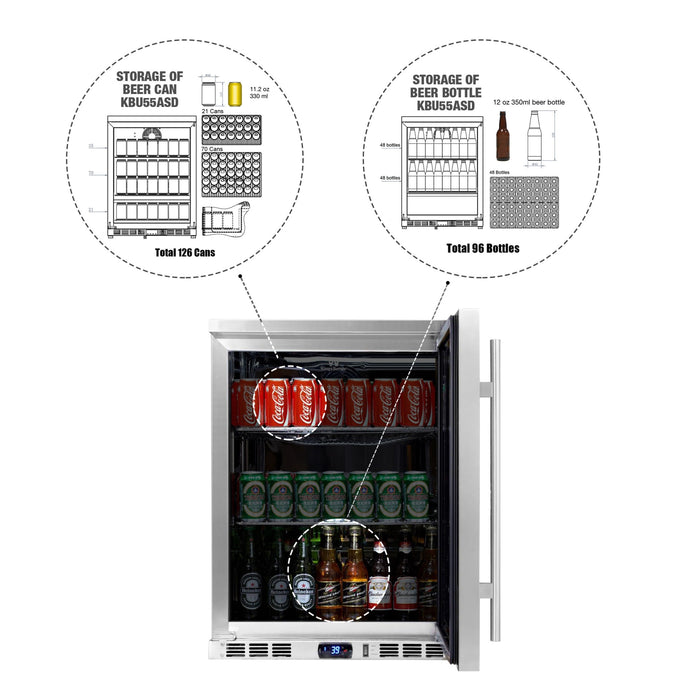 24-Inch Beverage Refrigerator