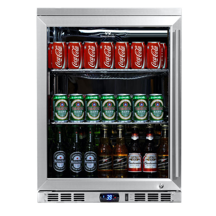 24 Inch Undercounter Beverage Cooler with Heating Glass Door