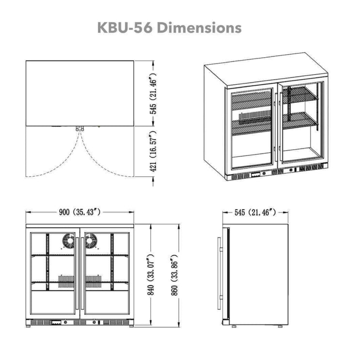 36-Inch Beverage Refrigerator