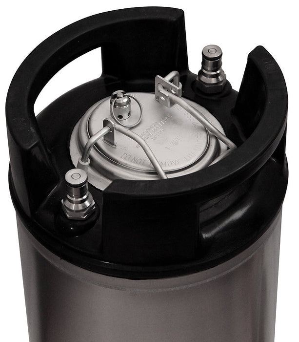 NSF Approved 5 Gallon Ball Lock Keg with Rubber Handle - Set of 2