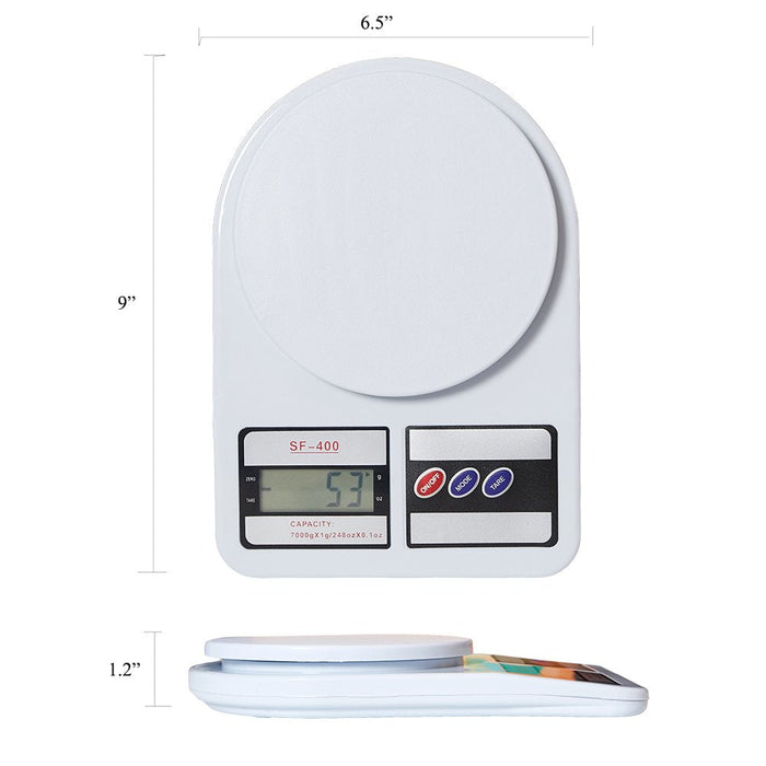 7000g/1g Digital Food Kitchen Scale Pocket Scale with LCD Display for Backing and Cooking