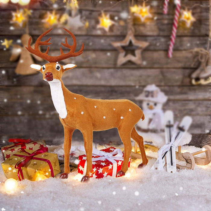 20.1" Craft Christmas Decoration Ornaments Simulation Christmas Reindeer for Home Festival Gift