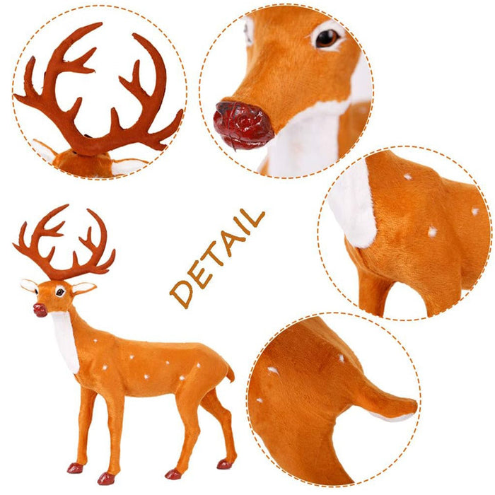 20.1" Craft Christmas Decoration Ornaments Simulation Christmas Reindeer for Home Festival Gift