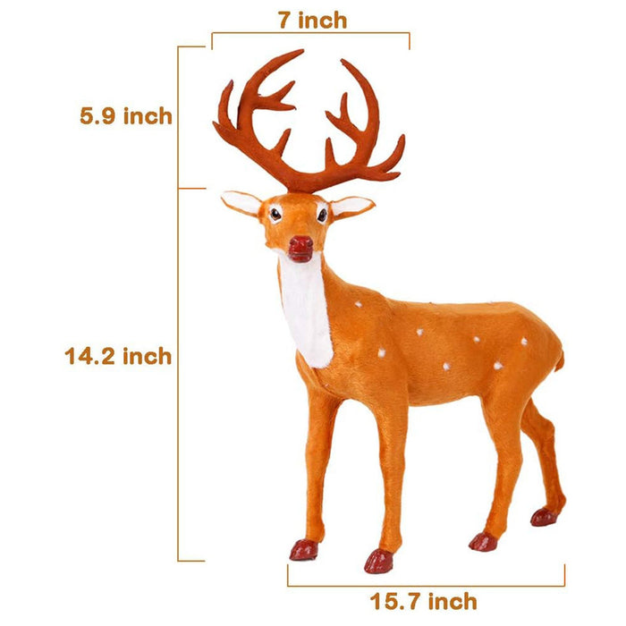 20.1" Craft Christmas Decoration Ornaments Simulation Christmas Reindeer for Home Festival Gift