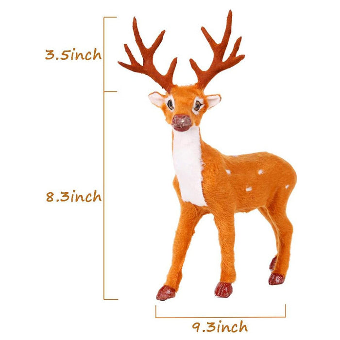 11.8" Craft Christmas Decoration Ornaments Simulation Christmas Reindeer for Home Festival Gift