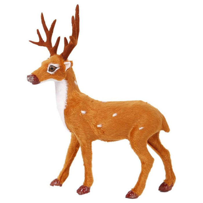 11.8" Craft Christmas Decoration Ornaments Simulation Christmas Reindeer for Home Festival Gift