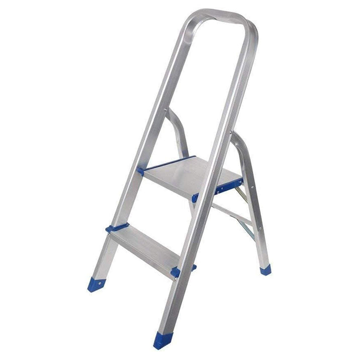 2 Step Ladder Aluminum Folding Step Stool with 220lbs Capacity Anti-Slip Pedal