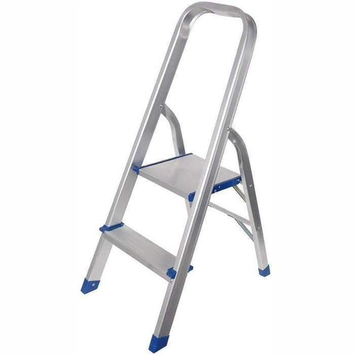 2 Step Ladder Aluminum Folding Step Stool with 220lbs Capacity Anti-Slip Pedal