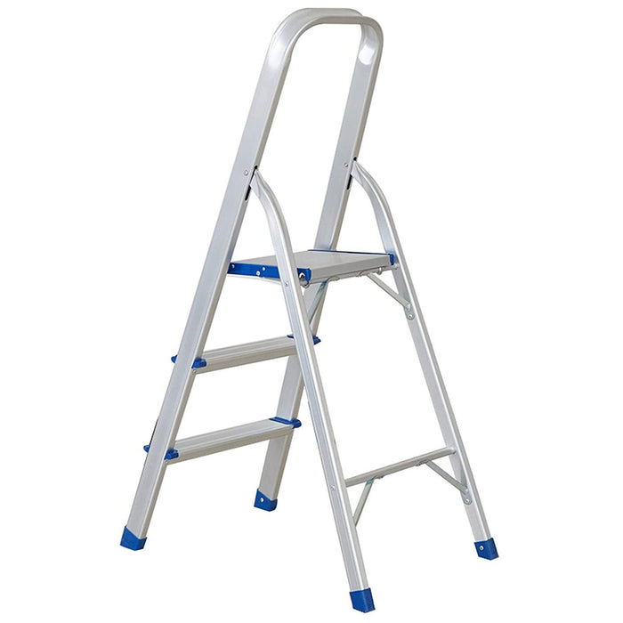 3 Step Ultra Lightweight Step Ladder 220lbs Capacity Aluminum Folding Stool Home Kitchen