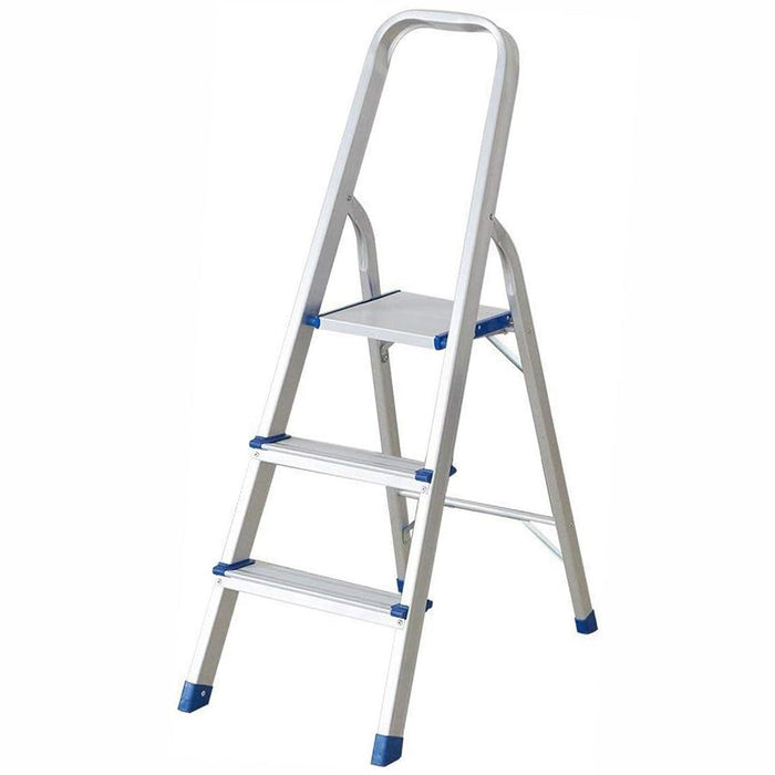 3 Step Ultra Lightweight Step Ladder 220lbs Capacity Aluminum Folding Stool Home Kitchen