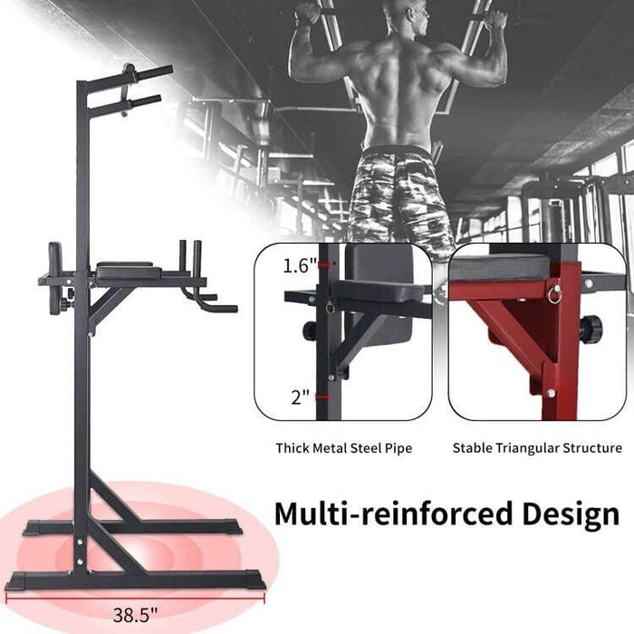 Power Tower Workout Dip Station Multi-Function Home Gym Strength Training Fitness Equipment