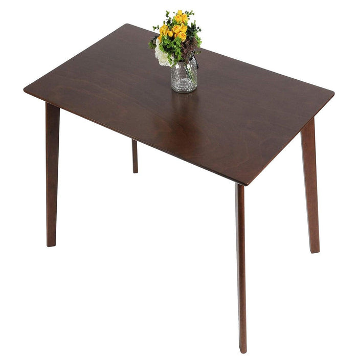 47.2" Rectangle Dining Table for 4-6 Mid-Century Modern Kitchen Table with Solid Wood Leg Mid-Century Modern