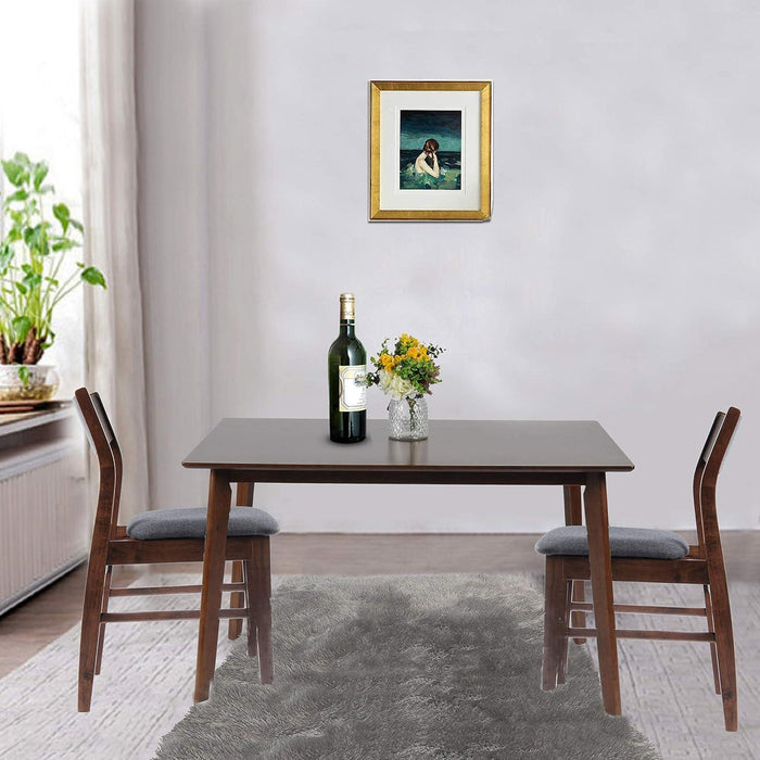 47.2" Rectangle Dining Table for 4-6 Mid-Century Modern Kitchen Table with Solid Wood Leg Mid-Century Modern