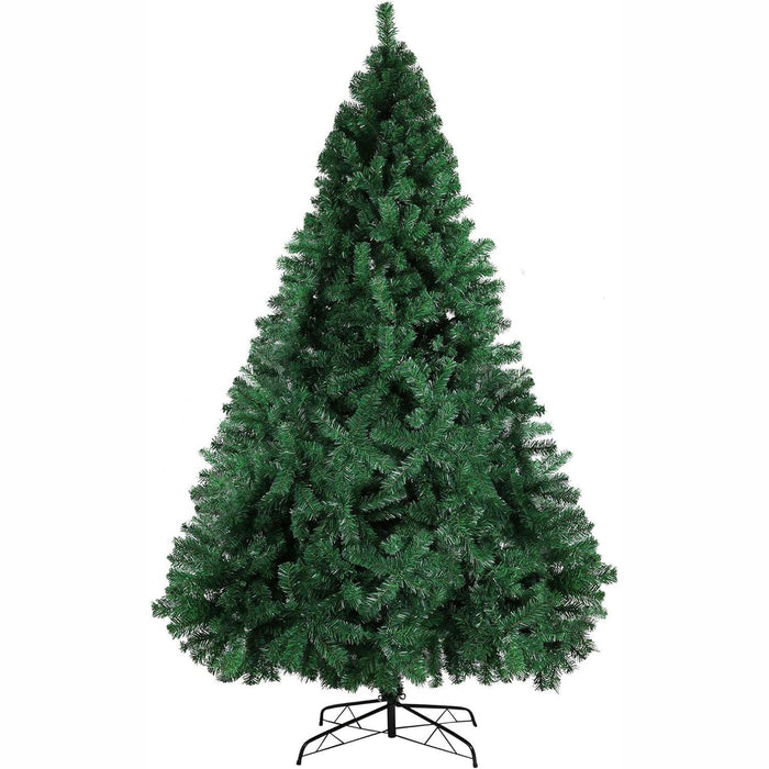 9.8ft Christmas Pine Tree Artificial Xmas Tree with 2150 Branch Tips and Metal Stand, Green