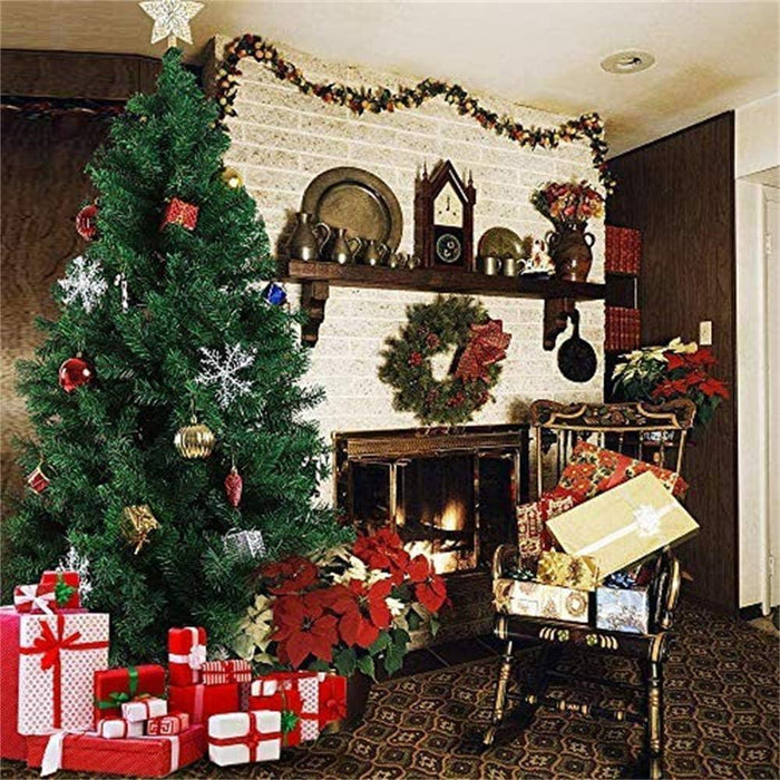 9.8ft Christmas Pine Tree Artificial Xmas Tree with 2150 Branch Tips and Metal Stand, Green