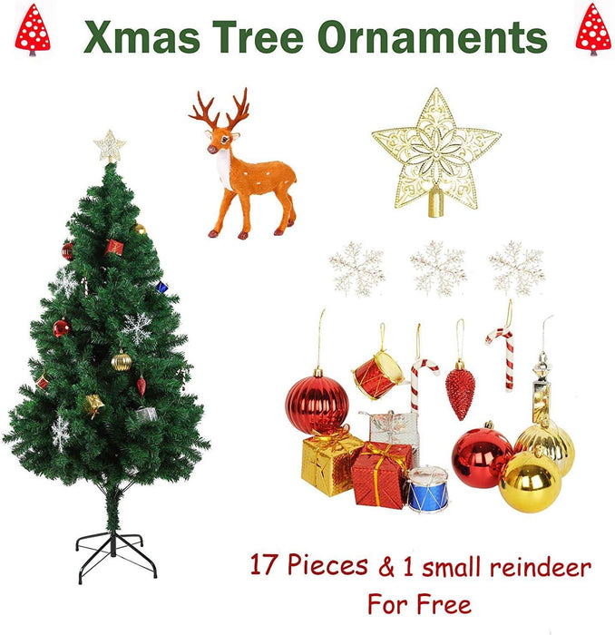 7.9ft Premium Spruce Artificial Christmas Tree with 1500 Branch Tips and Decoration, Green