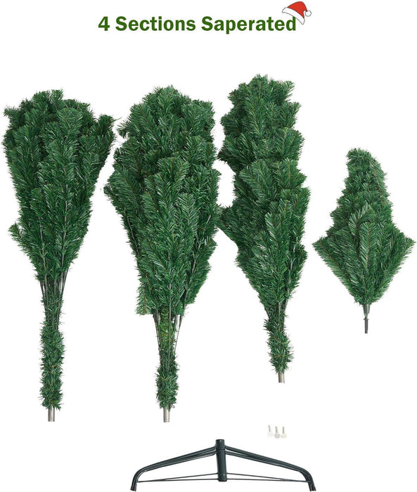 7.9ft Premium Spruce Artificial Christmas Tree with 1500 Branch Tips and Decoration, Green