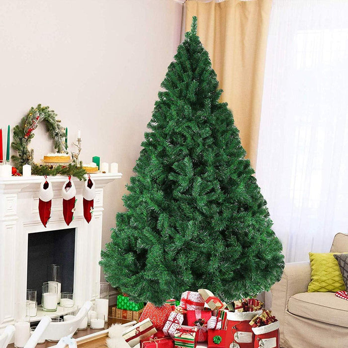 7.9ft Premium Spruce Artificial Christmas Tree with 1500 Branch Tips and Decoration, Green