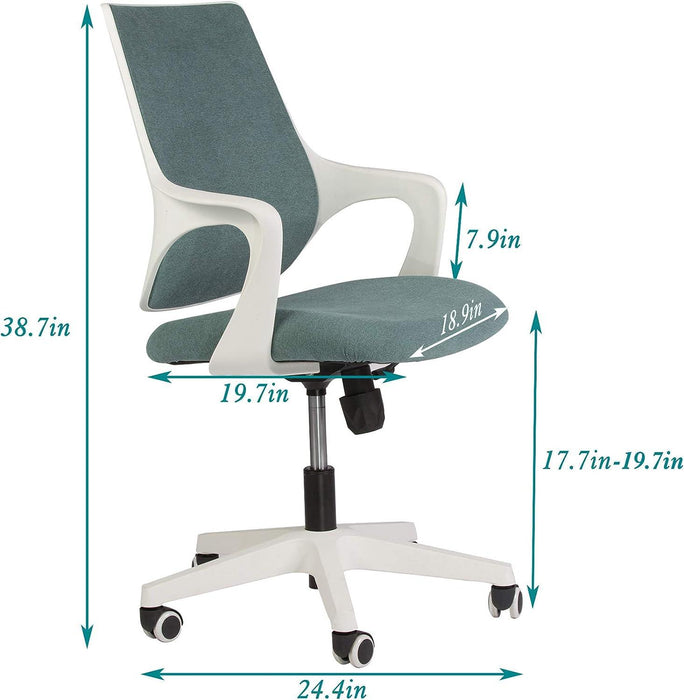 Height Adjustable Swivel Ergonomic Office Desk Chair with Cuddle Back and Padded Seat