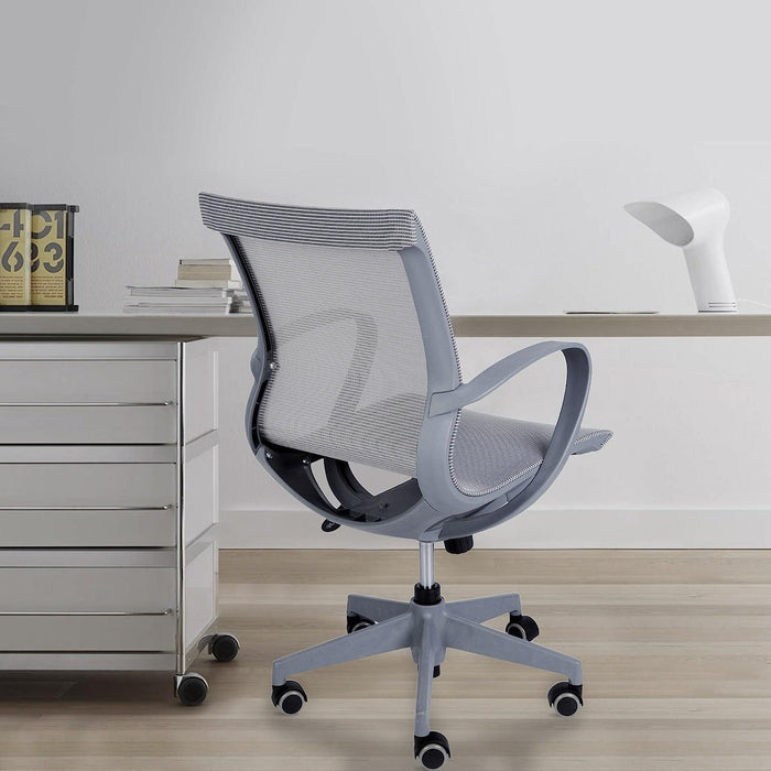 Home Office Chair Mesh Chair Breathable Back Seat Height Adjustable, Gray