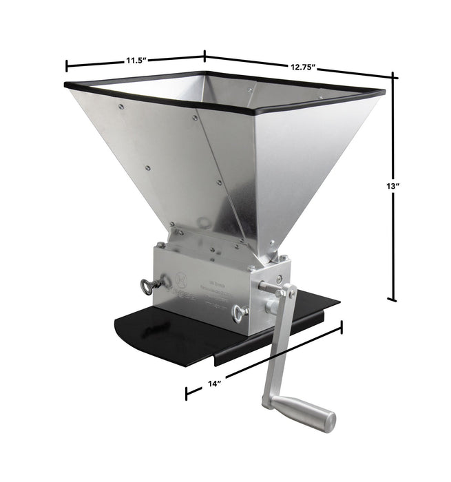 Grain Mill with 11 lb Hopper and 3 Rollers