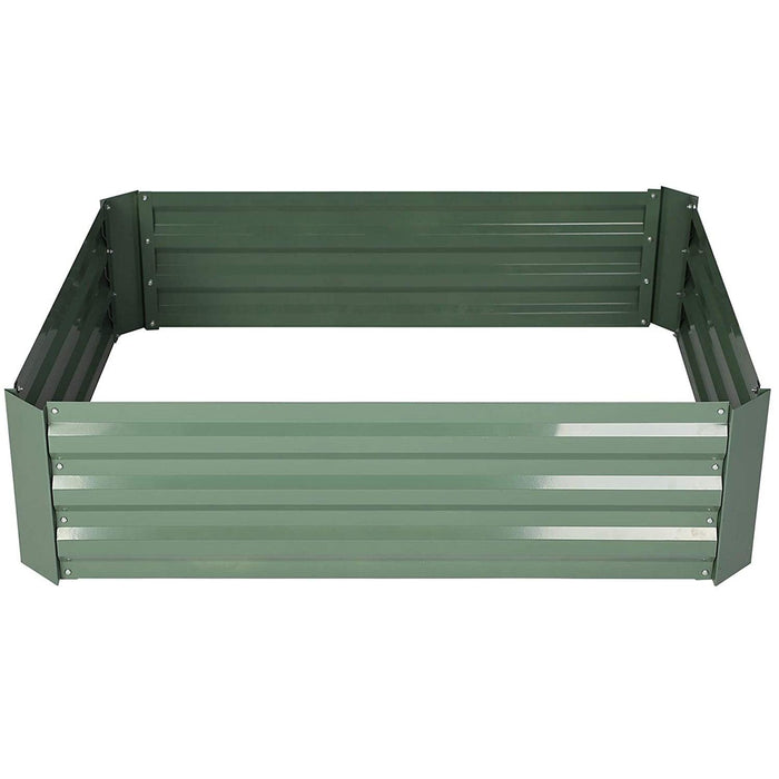 48"x36"x12" Raised Garden Bed Galvanized Planter Box Anti-Rust Coating Planting Vegetables Herbs and Flowers