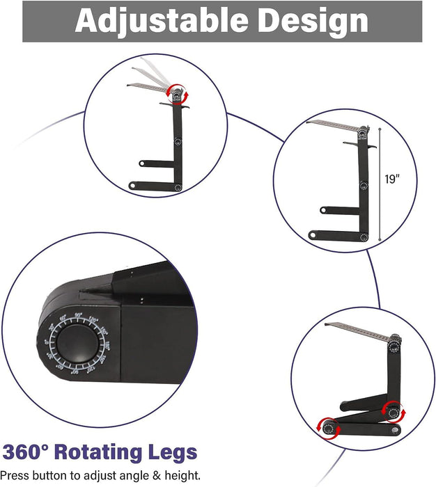 Adjustable Laptop Stand with Heat Emission Hole and Detachable Mouse Pad Portable Folding Laptop Table