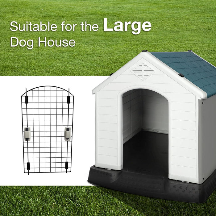 Large Outdoor Dog House Plastic Waterproof Kennel, 37.5"L x 35.5" W x 39"H