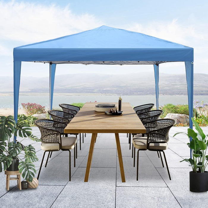 Pop up Gazebo Canopy Tent, 10'x10' Patio  Easy to Setup Portable Outdoor Sun Shade, Blue