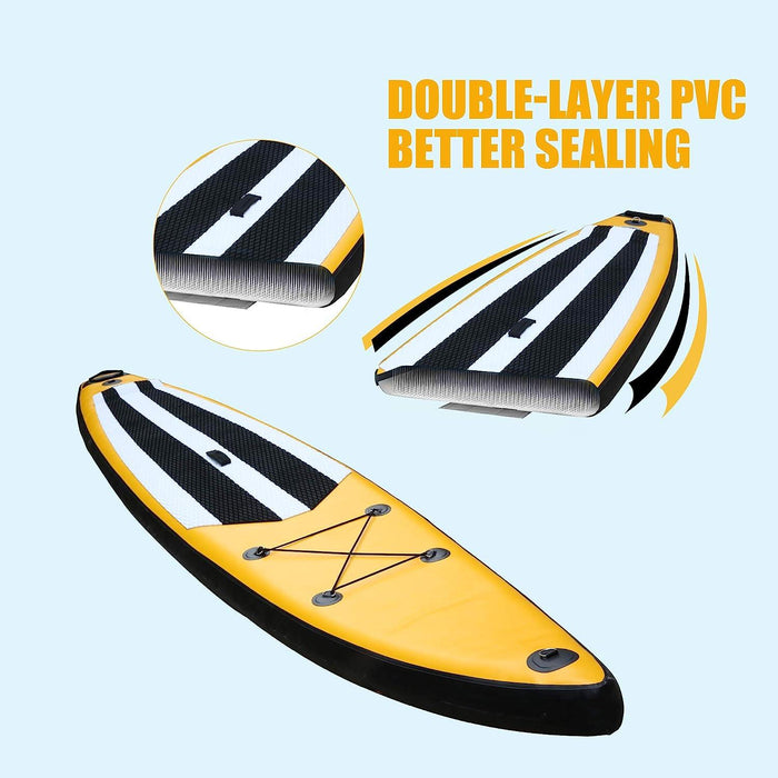 12.6'x28"x6" Inflatable Stand Up Paddle Board with SUP Accessories & Carry Bag, Yellow