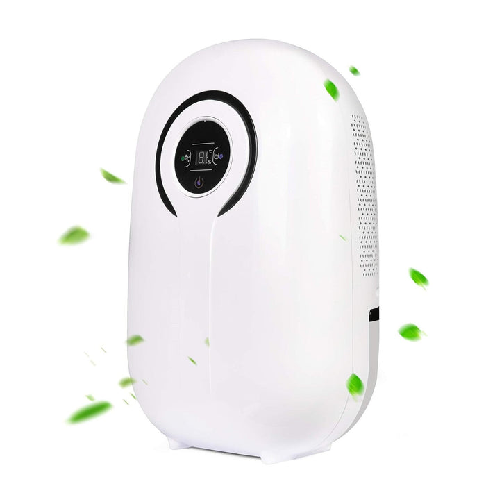 37oz Quiet Portable Small Dehumidifier for Home with LCD Display, Auto Shut-off, Up to 430 Sq.ft, White