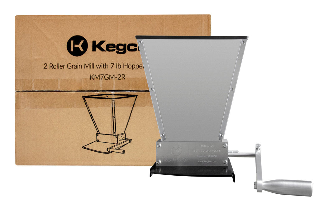 Grain Mill with 7 lb Hopper and 2 Rollers