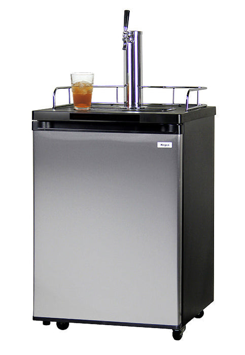 24" Wide Kombucha Single Tap Stainless Steel Kegerator