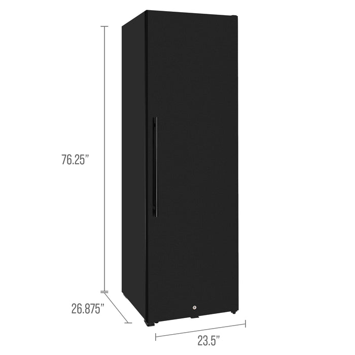 76.5" Tall Single Zone Wine Vault with Solid Black Right Hinge Door