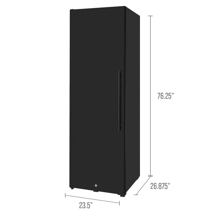 76.5" Tall Single Zone Wine Vault with Solid Black Left Hinge Door