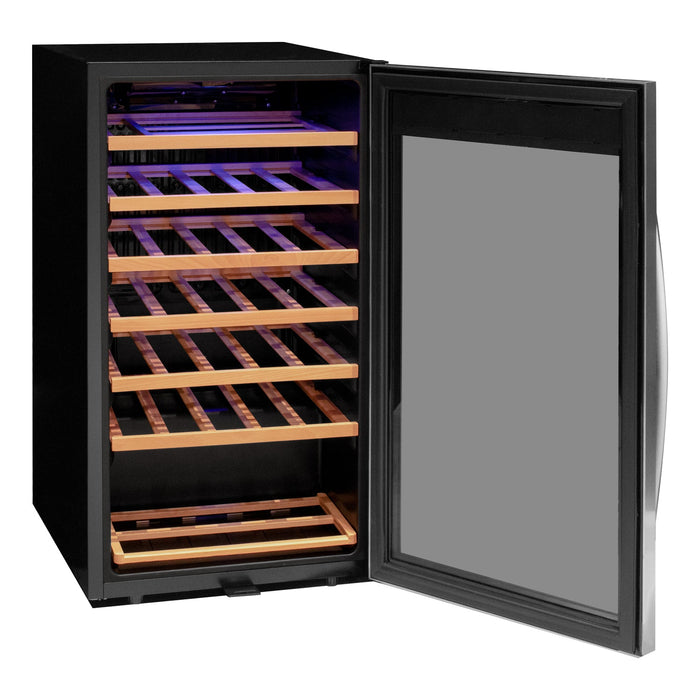 Cascina Series 33 Bottle Single Zone Freestanding Wine Refrigerator Cooler with Stainless Steel Door