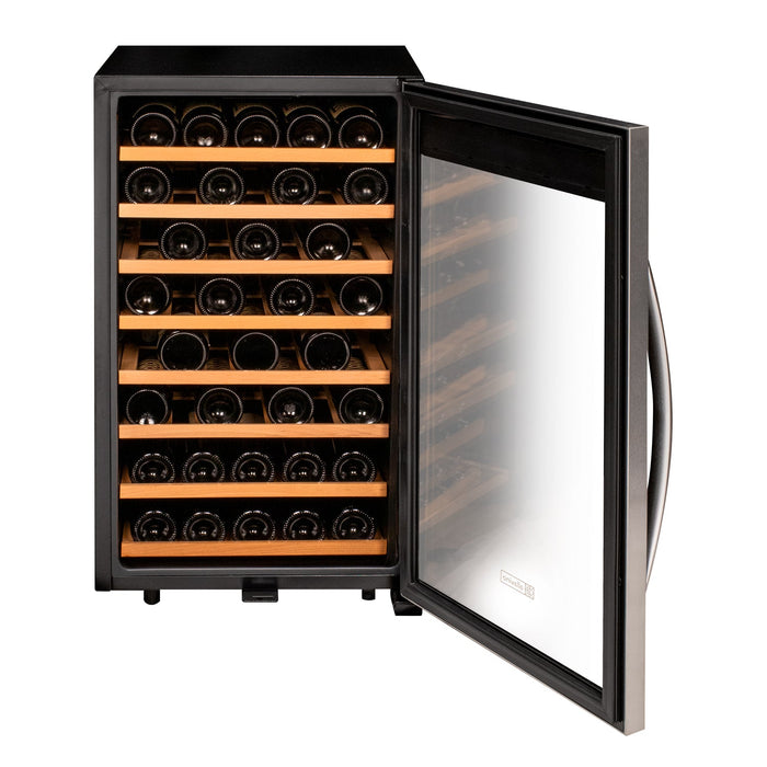 Cascina Series 50 Bottle Single Zone Freestanding Wine Cooler Refrigerator with Stainless Steel Door