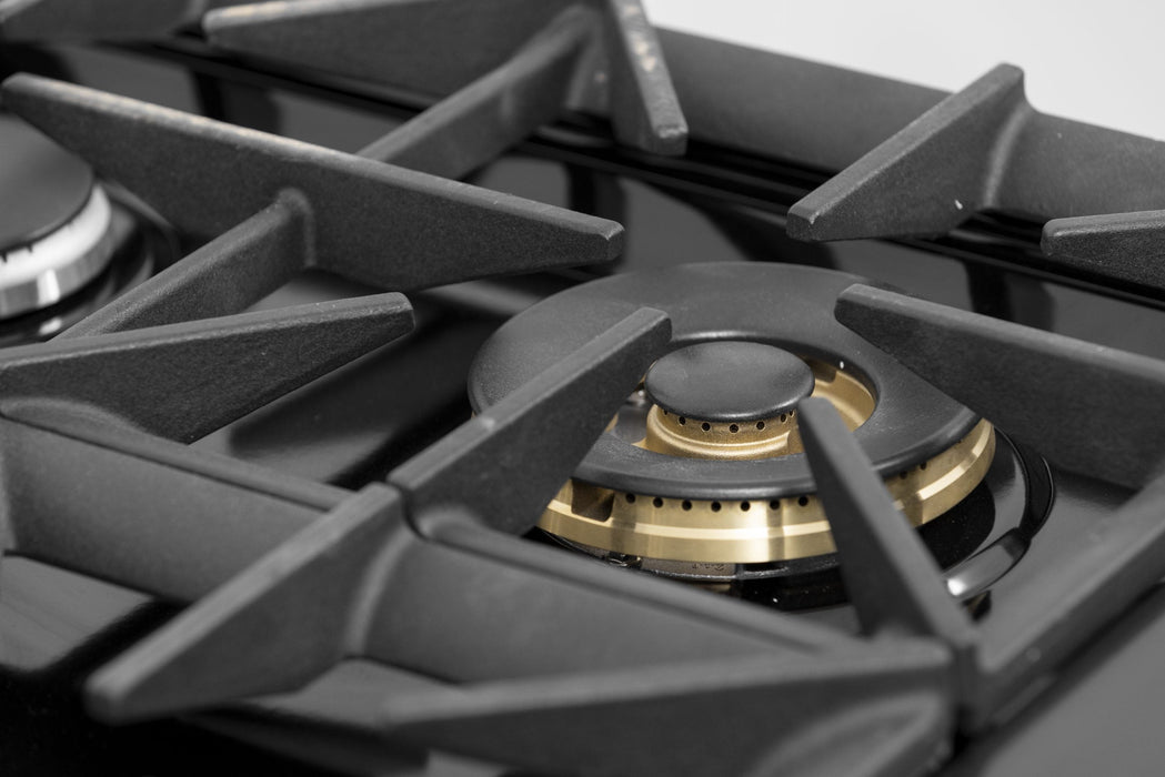 Kucht 36" 5.2 cu. ft. 6 Burner Natural Gas Dual Fuel Range in Titanium Stainless Steel with Digital Thermostat