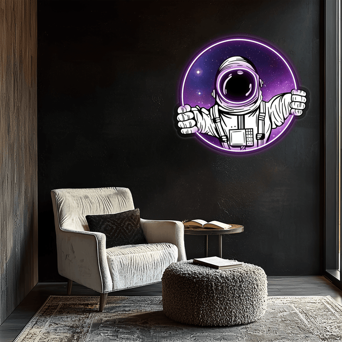 Astranaut Neon Sign, Uv Print Neon, Astranaut Wall Decor, Uv Print Neon Sign,Neon Light,Neon Wall Art, Neon Sign,Neon Light Sign,Neon Gifts