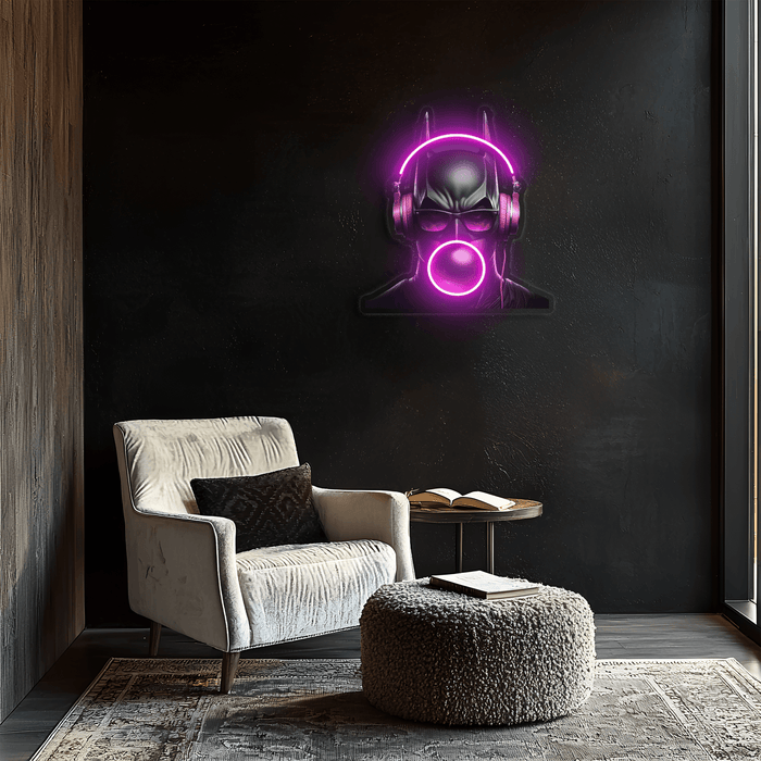 Batman Neon Sign, Uv Print Neon, Batman Wall Decor, Uv Print Neon Sign,Neon Light,Neon Wall Art, Neon Sign,Neon Light Sign,Neon Gifts