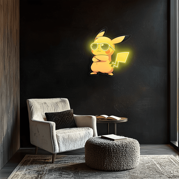 Pikachu Neon Sign, Uv Print Neon, Pokemon Wall Decor, Uv Print Neon Sign,Neon Light,Neon Wall Art, Neon Sign,Neon Light Sign,Neon Gifts