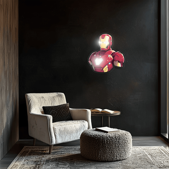 Ironman Plexiglass Neon Art, Ironman Neon Sign, Neon Light Sign, Neon Wall Art, Neon Sign, Neon Light Sign, Neon Gifts, Gamer Gift