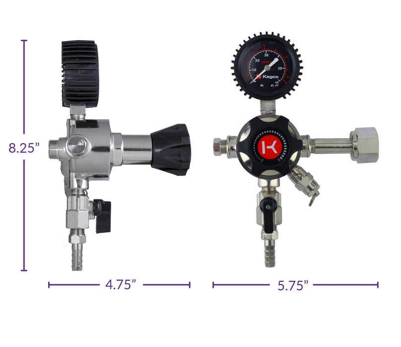 Commercial Grade Single Gauge Primary CO2 Regulator