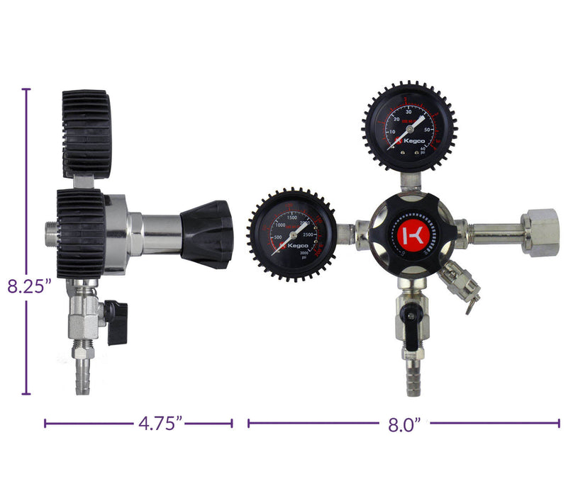 Elite Series Double Gauge CO2 Regulator