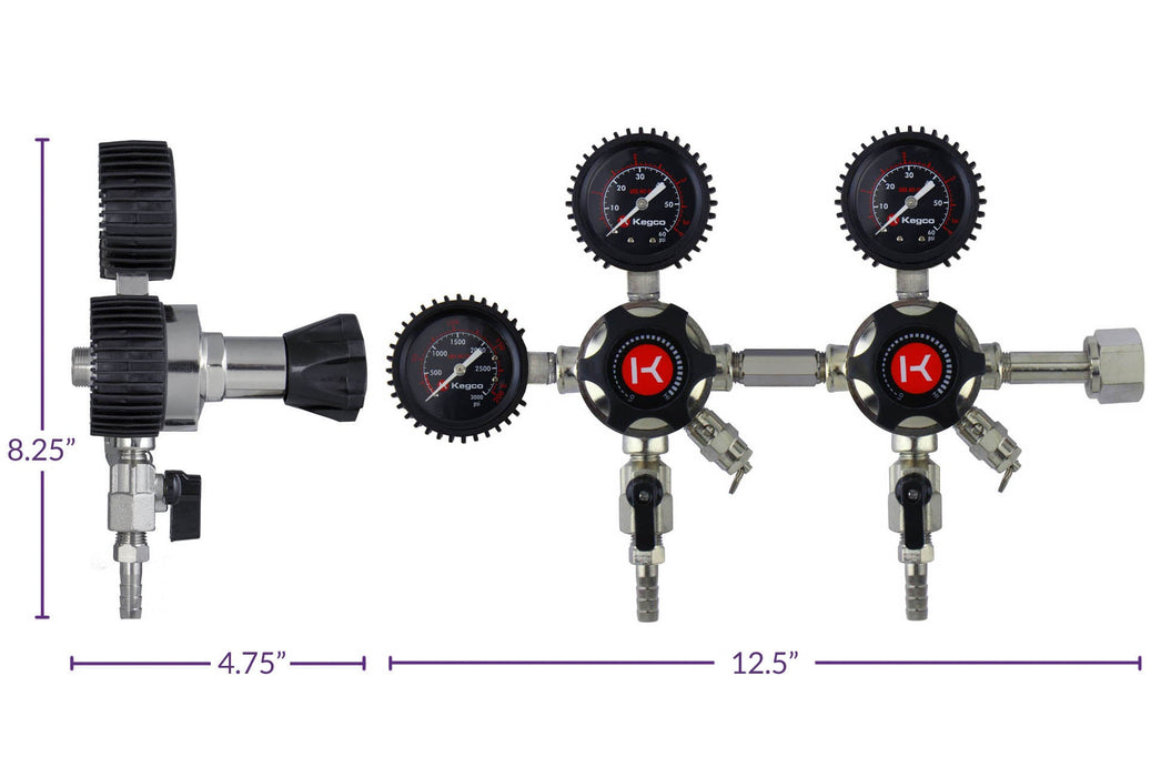 Elite Series Dual Body CO2 Draft Beer Regulator